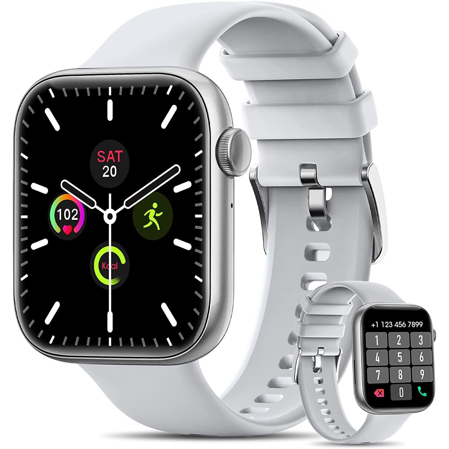 Smartwatch for Men Women Fitness 5ATM Waterproof Outdoor Tracker Elegant Wrist Time Piece with Ai Control Bluetooth/Heart Rate/Sleep Chronometer Smartwatch for Men Women Fitness 5ATM Waterproof Outdoor Tracker Elegant Wrist Time Piece with Ai Control Bluetooth/Heart Rate/Sleep Chronometer